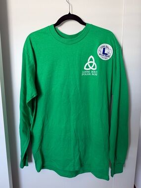 Long Beach Polar Bears Irish themed long sleeve Green Tee
